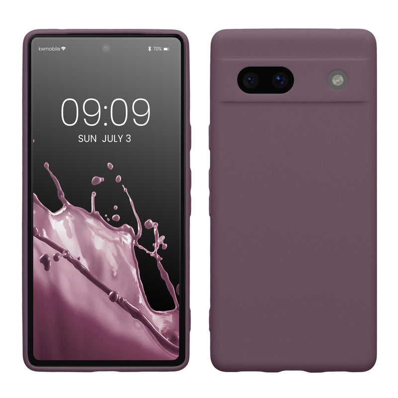 kwmobile Handyhülle kompatibel mit Google Pixel 7a Hülle - Handy Case aus weichem Silikon in Helle Iris Helle Iris  