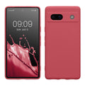 kwmobile Handyhülle kompatibel mit Google Pixel 7a Hülle - Handy Case aus weichem Silikon in Dark Rose Dark Rose  