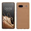 kwmobile Handyhülle kompatibel mit Google Pixel 7a Hülle - Handy Case aus weichem Silikon in Cappuccino Cappuccino  