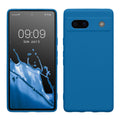 kwmobile Handyhülle kompatibel mit Google Pixel 7a Hülle - Handy Case aus weichem Silikon in Blue Reef Blue Reef  