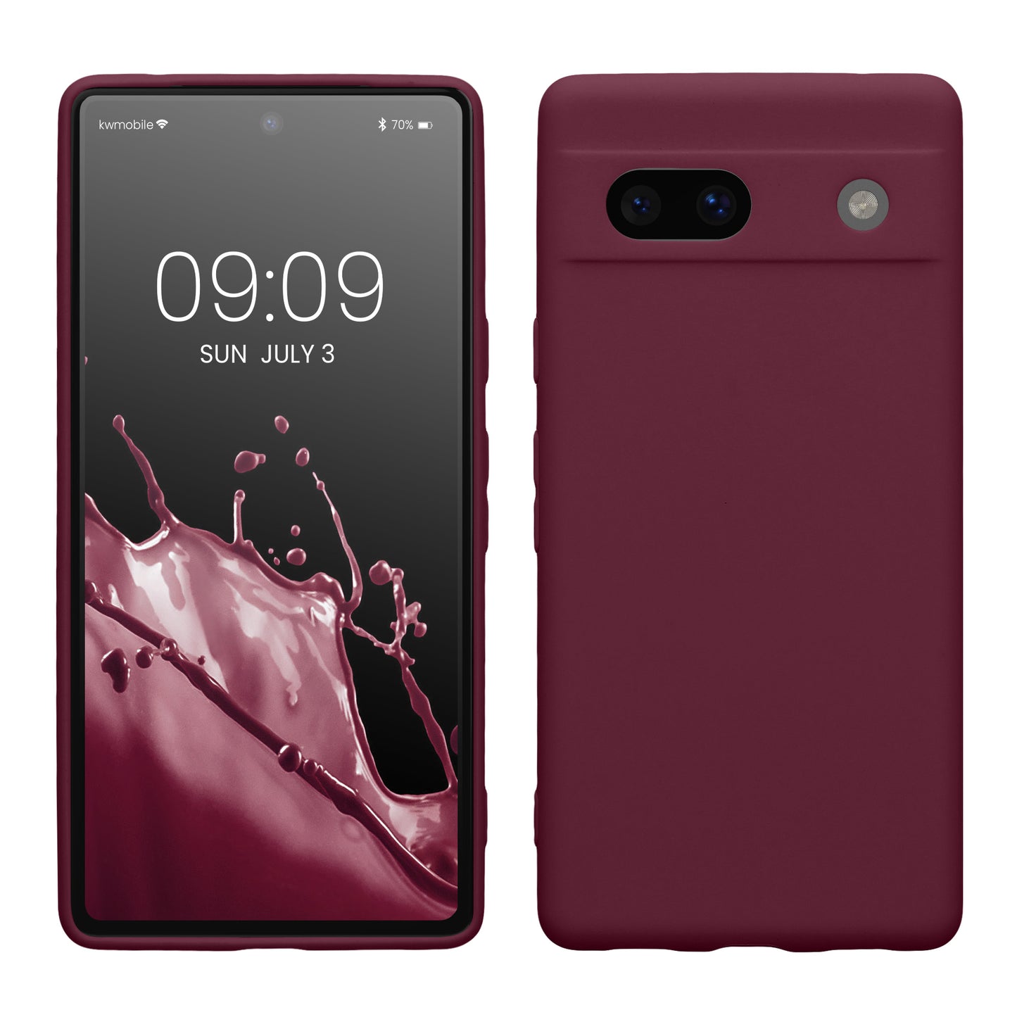 kwmobile Handyhülle kompatibel mit Google Pixel 7a Hülle - Handy Case aus weichem Silikon in Magenta Lila Magenta Lila  