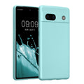 kwmobile Handyhülle kompatibel mit Google Pixel 7a Hülle - weiche Silikon Case metallisch schimmernd in Metallic Mintgrün Metallic Mintgrün  