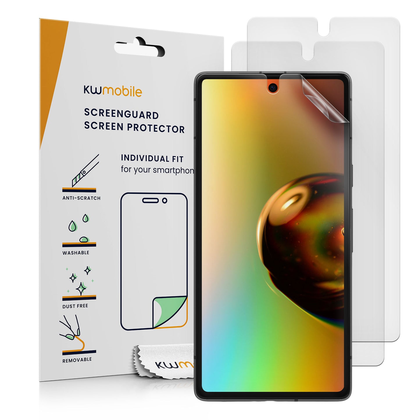 kwmobile 3x Folie matt kompatibel mit Google Pixel 7a - Displayschutzfolie Schutzfolie - Displayschutz Displayfolie entspiegelt Matt Transparent  