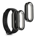 kwmobile 2x Schutzhülle kompatibel mit Xiaomi Mi Band 8 Hülle - Fullbody Cover Set aus Silikon - Schwarz Schwarz  [dsg06]