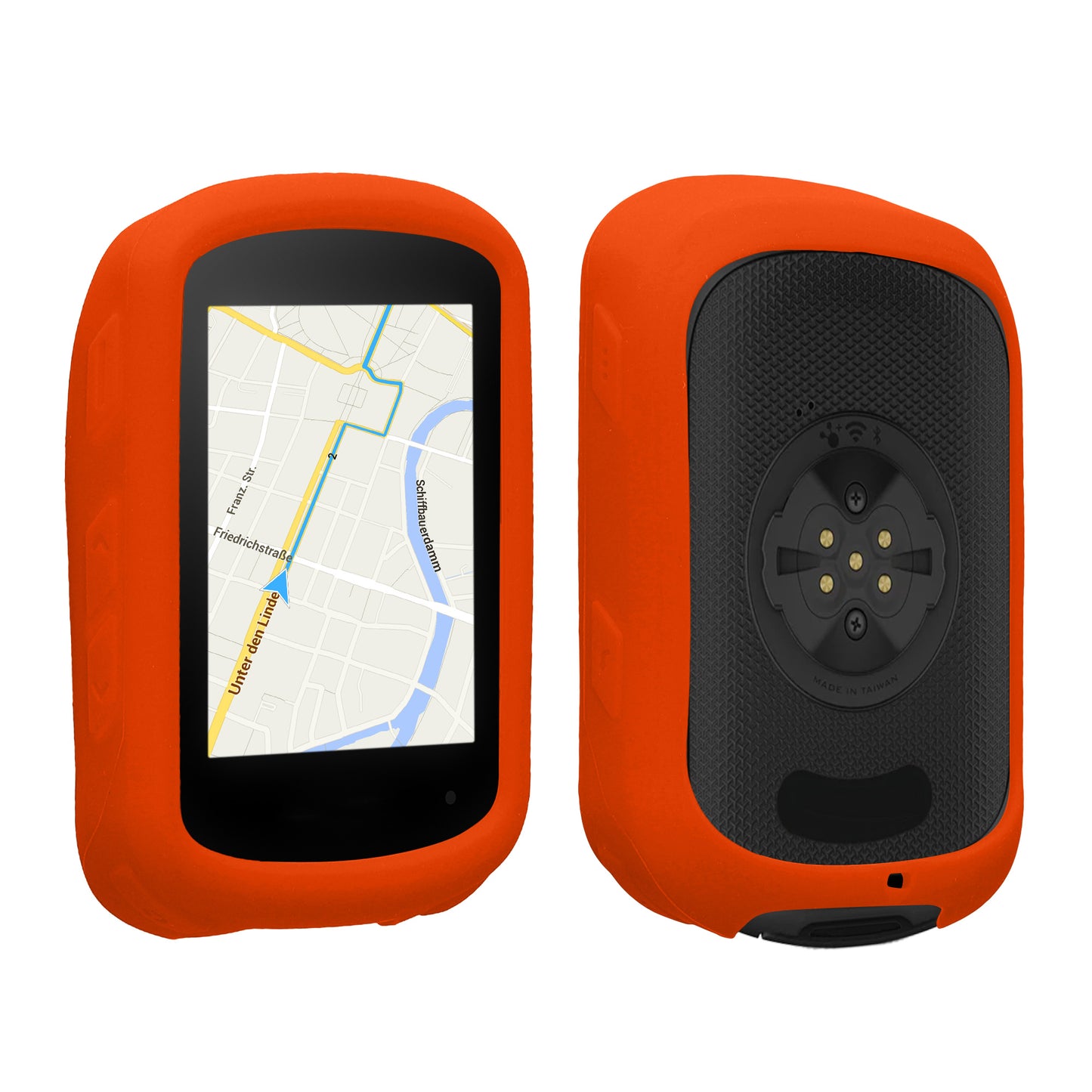 kwmobile Hülle kompatibel mit Garmin Edge 840 / Edge 540 - Silikon GPS Fahrrad Case Schutzhülle - in Orange Orange  