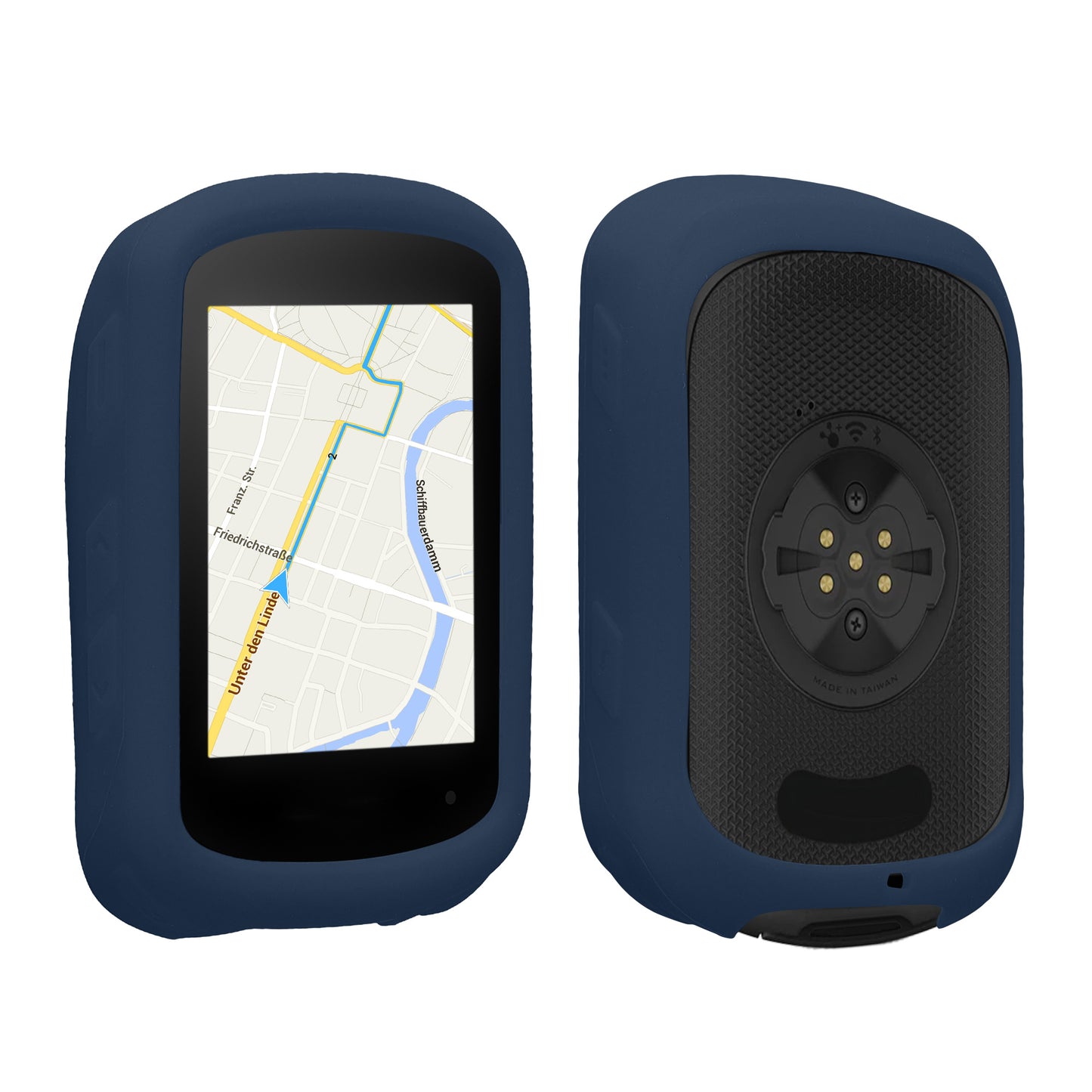 kwmobile Hülle kompatibel mit Garmin Edge 840 / Edge 540 - Silikon GPS Fahrrad Case Schutzhülle - in Dunkelblau Dunkelblau  [dsg06]
