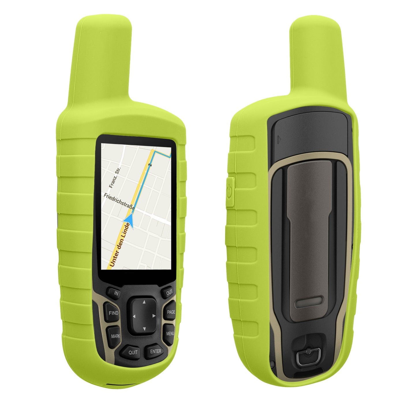 kwmobile Hülle kompatibel mit Garmin GPSMAP 65 / 62 / 62S / 62SC - Schutzhülle für GPS Handgerät in Neon Gelb Neon Gelb  