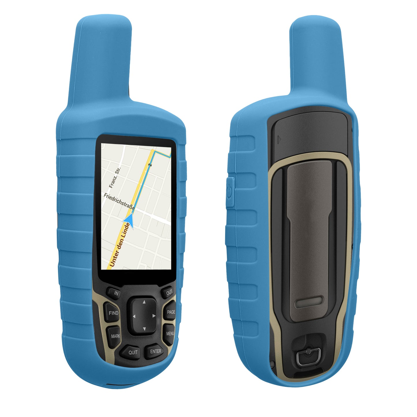 kwmobile Hülle kompatibel mit Garmin GPSMAP 65 / 62 / 62S / 62SC - Schutzhülle für GPS Handgerät in Blau Blau  