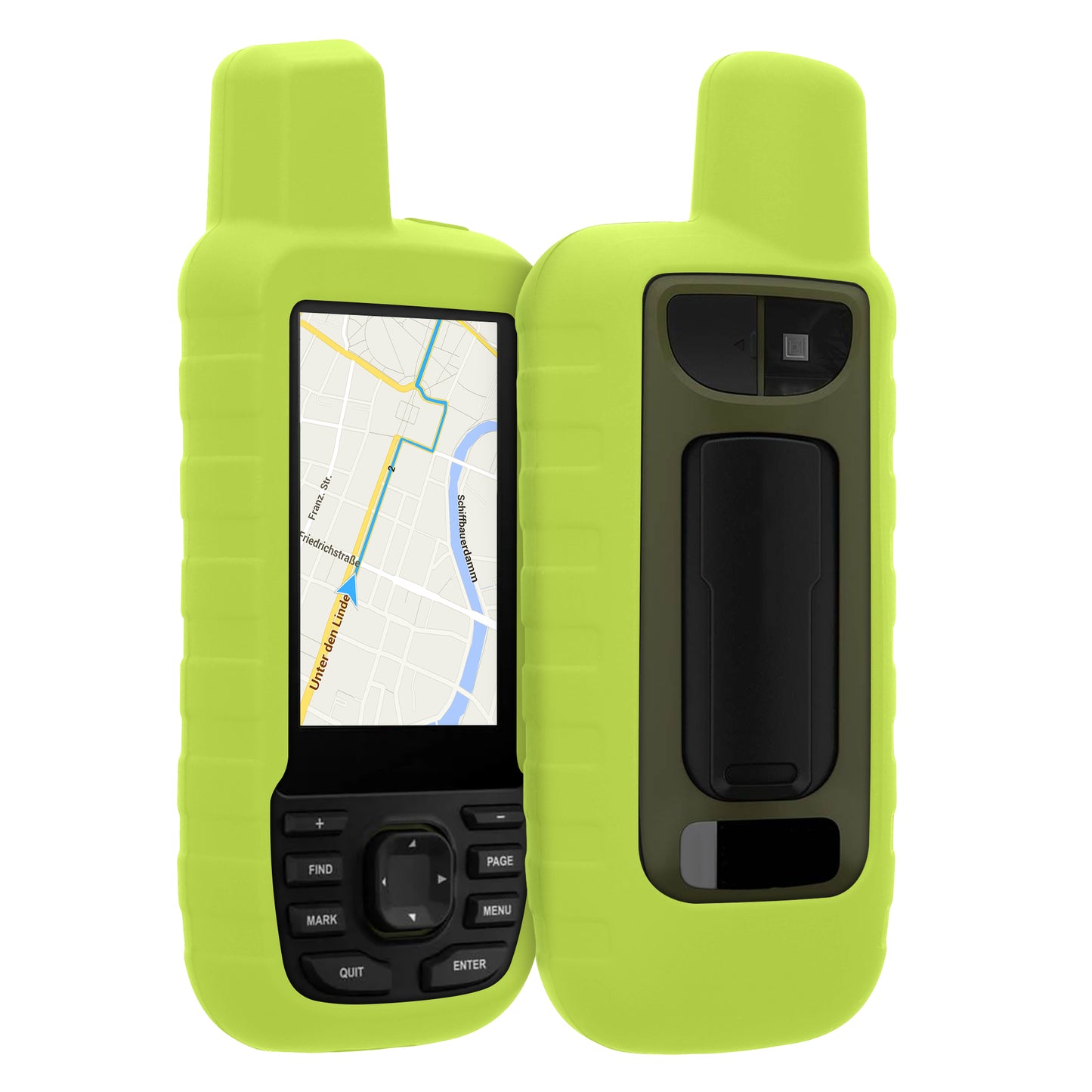 kwmobile Hülle kompatibel mit Garmin GPSMAP 66sr / GPSMAP 67 - Schutzhülle für GPS Handgerät in Neon Gelb Neon Gelb  