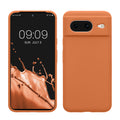 kwmobile Handyhülle für Google Pixel 8 Hülle, für Pixel 8 Case - Hülle Silikon - kabelloses Laden - Warme Aprikose Warme Aprikose  