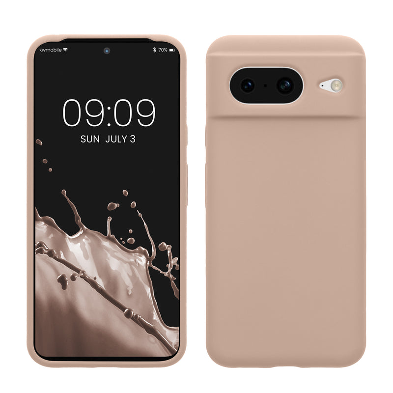 kwmobile Handyhülle für Google Pixel 8 Hülle, für Pixel 8 Case - Hülle Silikon - kabelloses Laden - Altrosa matt Altrosa matt  