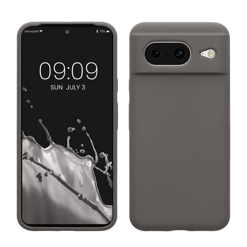 kwmobile Handyhülle für Google Pixel 8 Hülle, für Pixel 8 Case - Hülle Silikon - kabelloses Laden - Stone Dust Stone Dust  