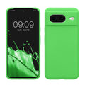kwmobile Handyhülle für Google Pixel 8 Hülle, für Pixel 8 Case - Hülle Silikon - kabelloses Laden - Limettengrün Limettengrün  