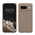 kwmobile Handyhülle für Google Pixel 8 Hülle, für Pixel 8 Case - Hülle Silikon - kabelloses Laden - Taupe Taupe  