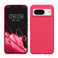 kwmobile Hülle kompatibel mit Google Pixel 8 Hülle - weiches TPU Silikon Case - Cover geeignet für kabelloses Laden - Neon Pink Neon Pink  