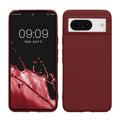 kwmobile Hülle kompatibel mit Google Pixel 8 Hülle - weiches TPU Silikon Case - Cover geeignet für kabelloses Laden - Bordeaux Violett Bordeaux Violett  