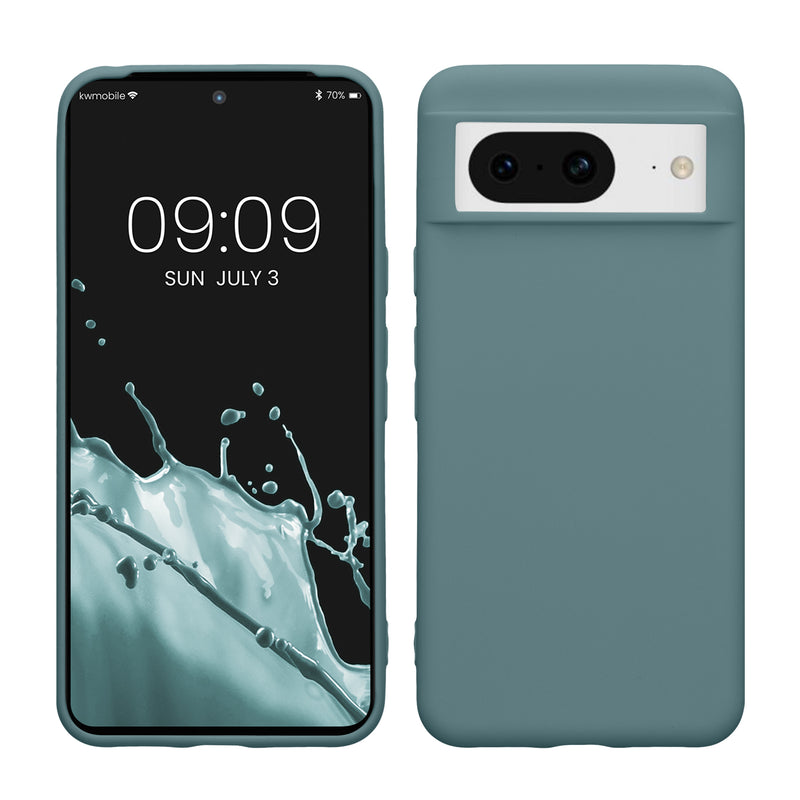 kwmobile Hülle kompatibel mit Google Pixel 8 Hülle - weiches TPU Silikon Case - Cover geeignet für kabelloses Laden - Arctic Night Arctic Night  