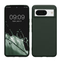 kwmobile Hülle kompatibel mit Google Pixel 8 Hülle - weiches TPU Silikon Case - Cover geeignet für kabelloses Laden - Moosgrün Moosgrün  