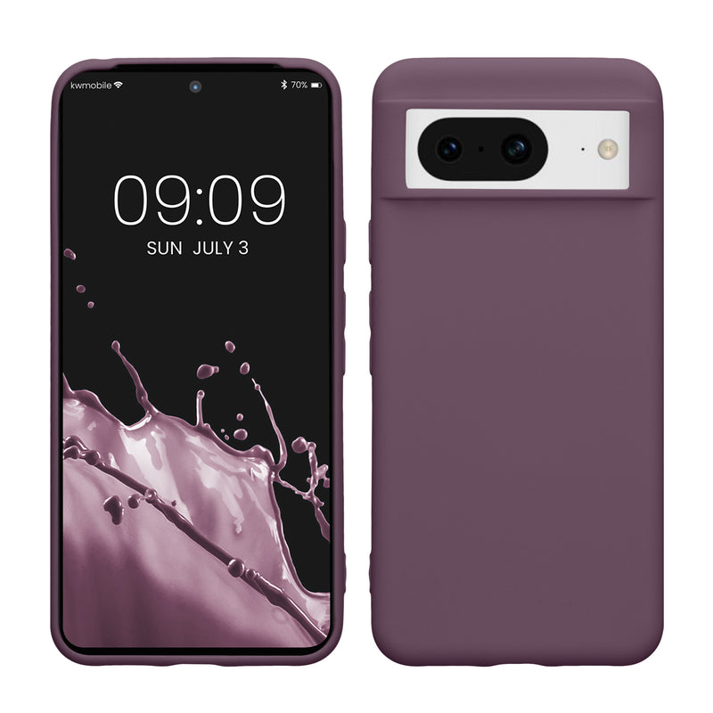 kwmobile Hülle kompatibel mit Google Pixel 8 Hülle - weiches TPU Silikon Case - Cover geeignet für kabelloses Laden - Helle Iris Helle Iris  