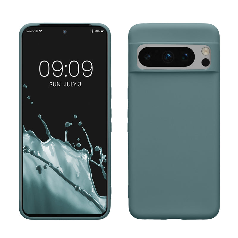 kwmobile Hülle kompatibel mit Google Pixel 8 Pro Hülle - weiches TPU Silikon Case - Cover geeignet für kabelloses Laden - Arctic Night Arctic Night  