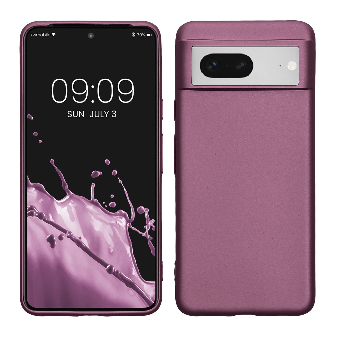 kwmobile Case kompatibel mit Google Pixel 8 Hülle - Schutzhülle aus Silikon metallisch schimmernd - Handyhülle Metallic Lavendel Metallic Lavendel  