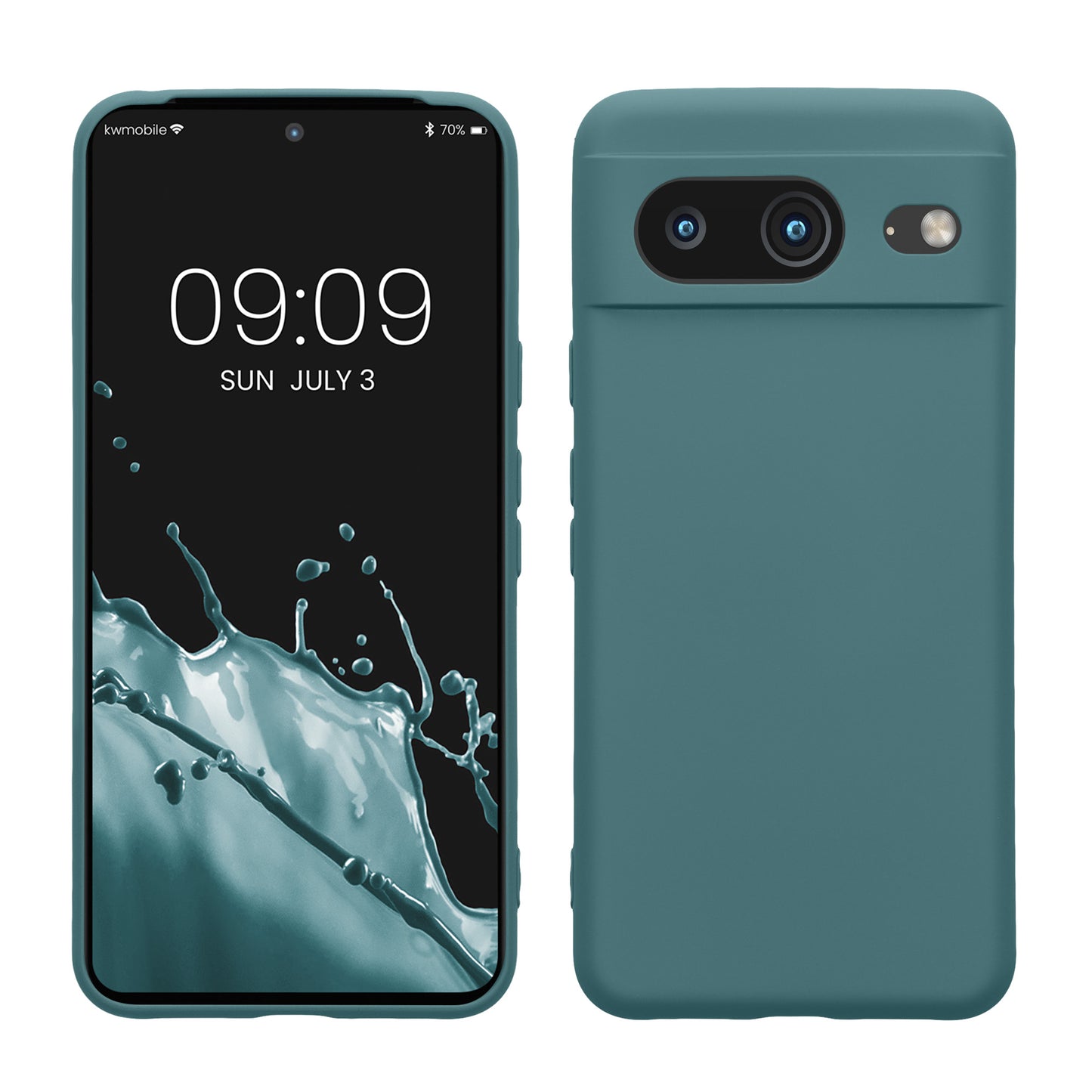 kwmobile Slim Case kompatibel mit Google Pixel 8 Hülle - Handyhülle aus Silikon in Arctic Night Arctic Night  
