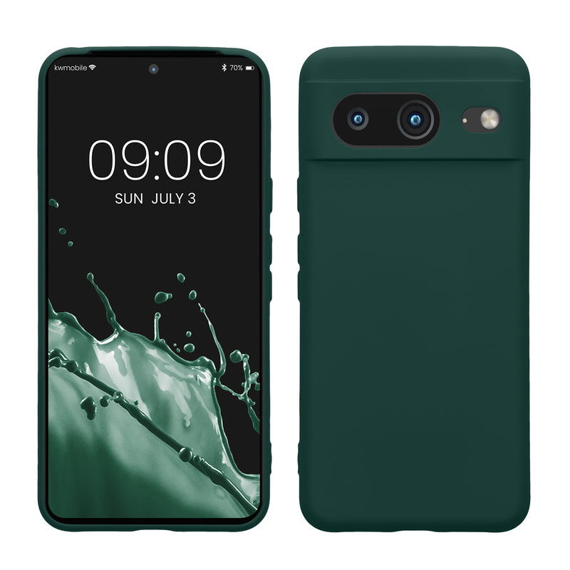 kwmobile Slim Case kompatibel mit Google Pixel 8 Hülle - Handyhülle aus Silikon in Moosgrün Moosgrün  