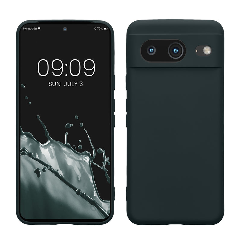 kwmobile Slim Case kompatibel mit Google Pixel 8 Hülle - Handyhülle aus Silikon in Dunkler Schiefer Dunkler Schiefer  