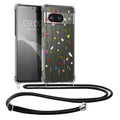 kwmobile Necklace Case kompatibel mit Google Pixel 8 Hülle - Silikon Cover mit Handykette - Mehrfarbig Transparent Wildblumen Ranke Mehrfarbig  [dsg04]