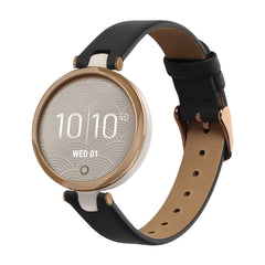 kwmobile Echtleder Uhrenarmband für Garmin Lily Sport Armband - Ersatzarmband für Fitnesstracker - Wechselarmband Smartwatch - Schwarz Schwarz  