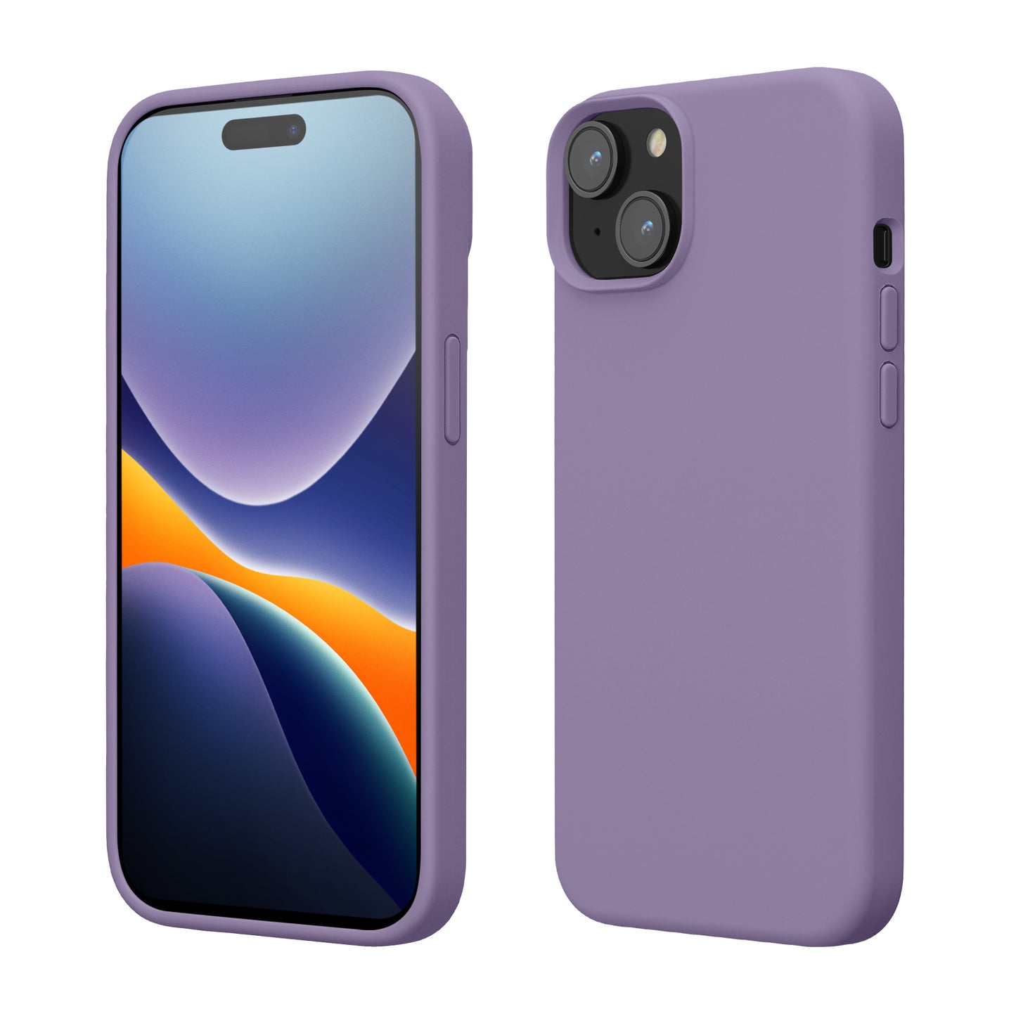 kwmobile Handyhülle für iPhone 15 Hülle, für iPhone 15 Case - Hülle Silikon - kabelloses Laden - Veilchen Lila Veilchen Lila  