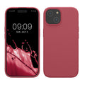 kwmobile Handyhülle für iPhone 15 Hülle, für iPhone 15 Case - Hülle Silikon - kabelloses Laden - Dark Rose Dark Rose  