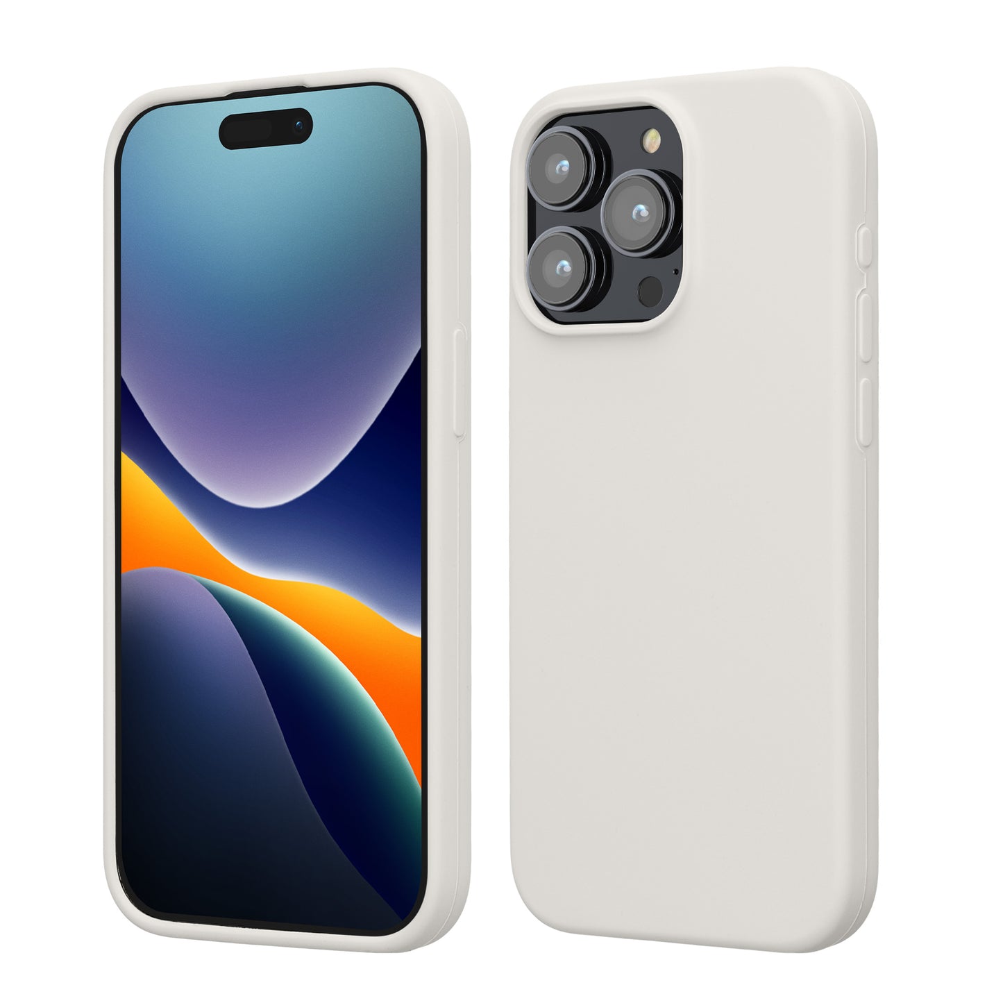 kwmobile Handyhülle für iPhone 15 Pro Max Hülle, für iPhone 15 Pro Max Case - Hülle Silikon - kabelloses Laden - Weiß Weiß  