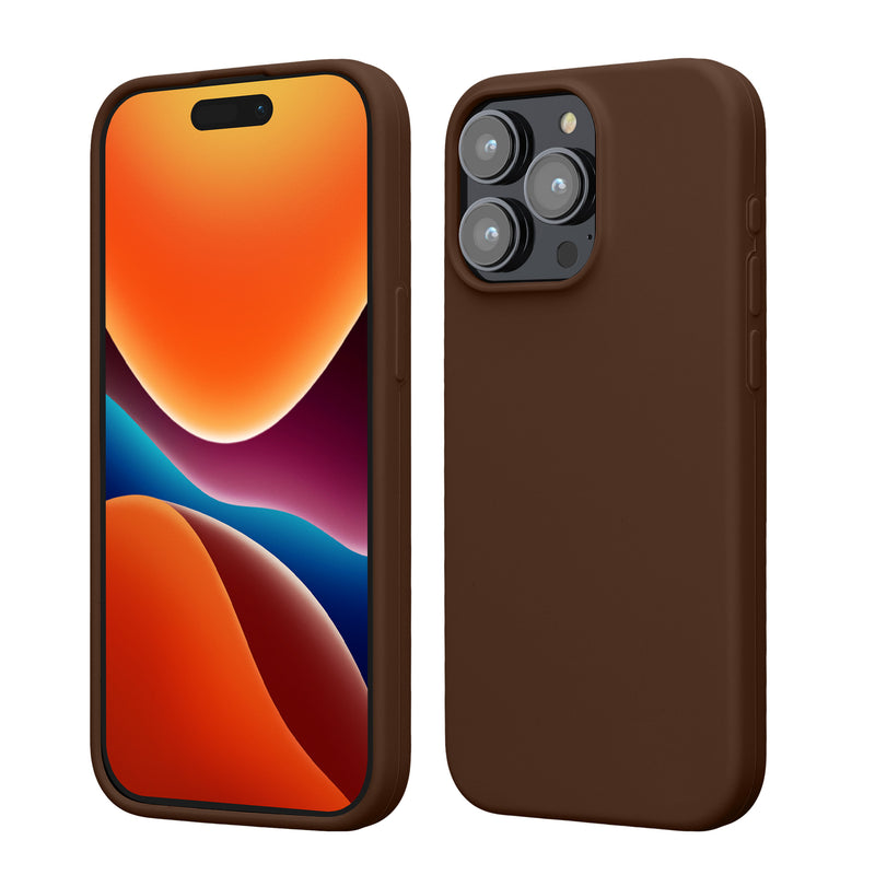 kwmobile Handyhülle für iPhone 15 Pro Max Hülle, für iPhone 15 Pro Max Case - Hülle Silikon - kabelloses Laden - Chocolate Chocolate  