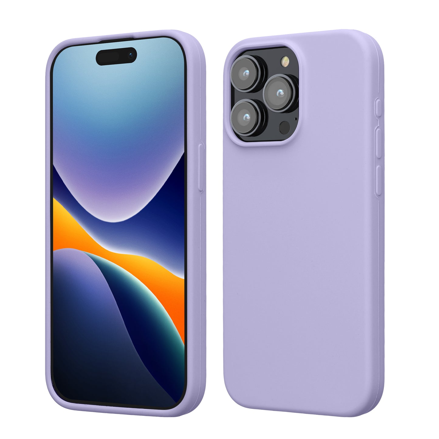 kwmobile Handyhülle für iPhone 15 Pro Max Hülle, für iPhone 15 Pro Max Case - Hülle Silikon - kabelloses Laden - Lavendel Lavendel  