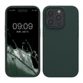 kwmobile Handyhülle für iPhone 15 Pro Max Hülle, für iPhone 15 Pro Max Case - Hülle Silikon - kabelloses Laden - Blaugrün Blaugrün  
