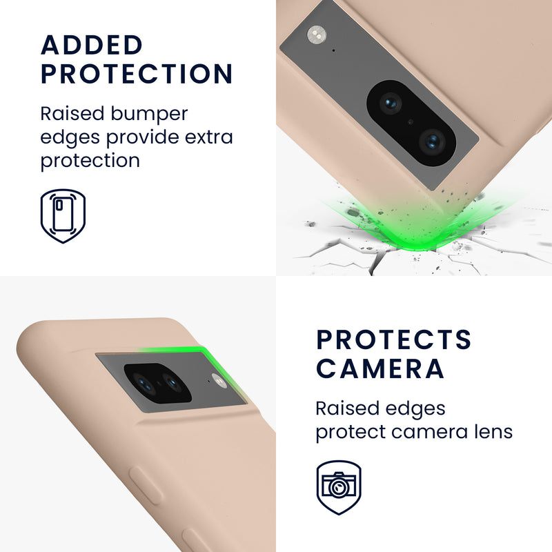 kwmobile Hülle kompatibel mit Google Pixel 7 Hülle gummierte Silikon Handyhülle Schutzhülle für kabelloses Laden Case