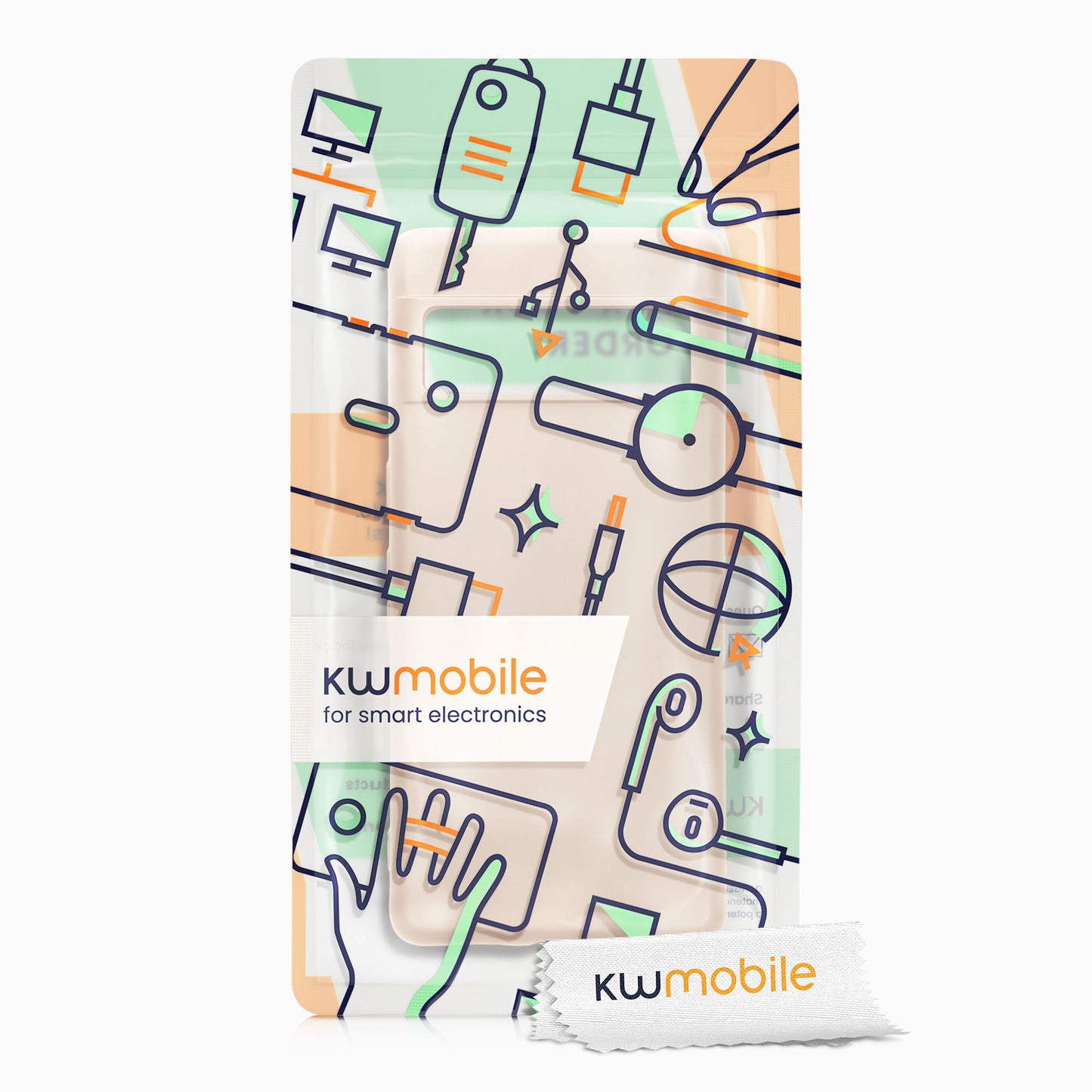 Slim Gummierte Silikon Hülle für Google Pixel 7 Pro in Coconut Swirl