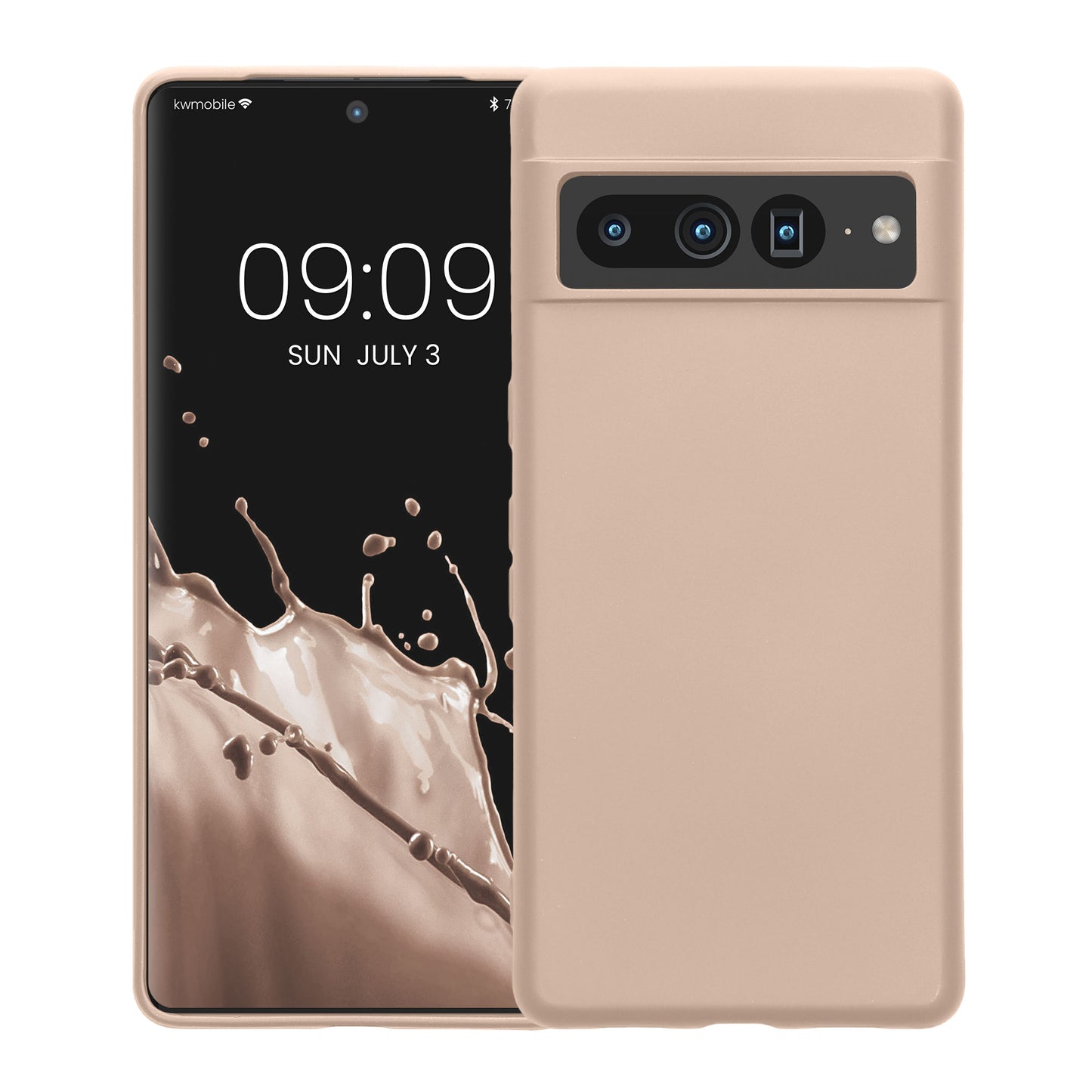 Slim Gummierte Silikon Hülle für Google Pixel 7 Pro in Coconut Swirl