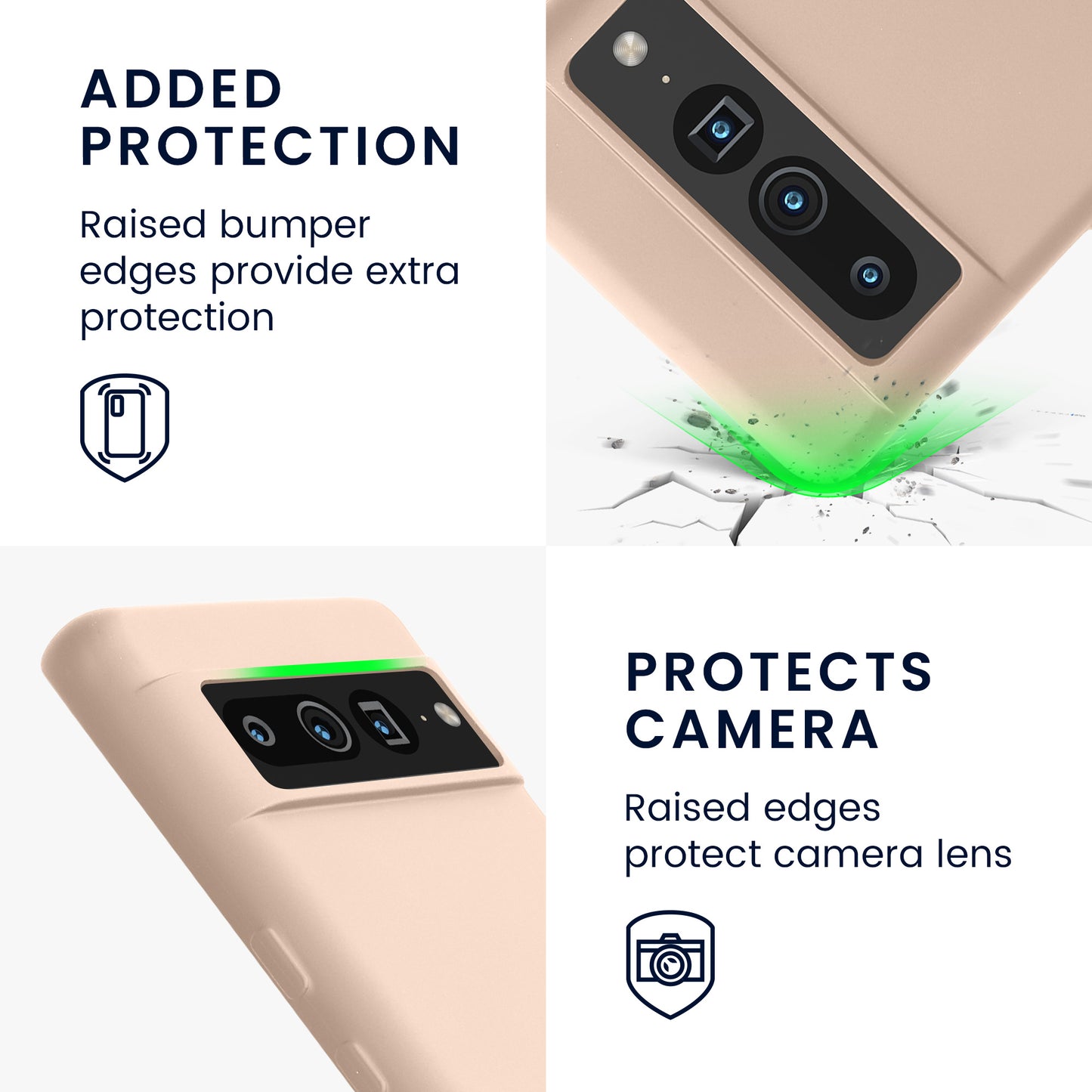 Slim Gummierte Silikon Hülle für Google Pixel 7 Pro in Coconut Swirl