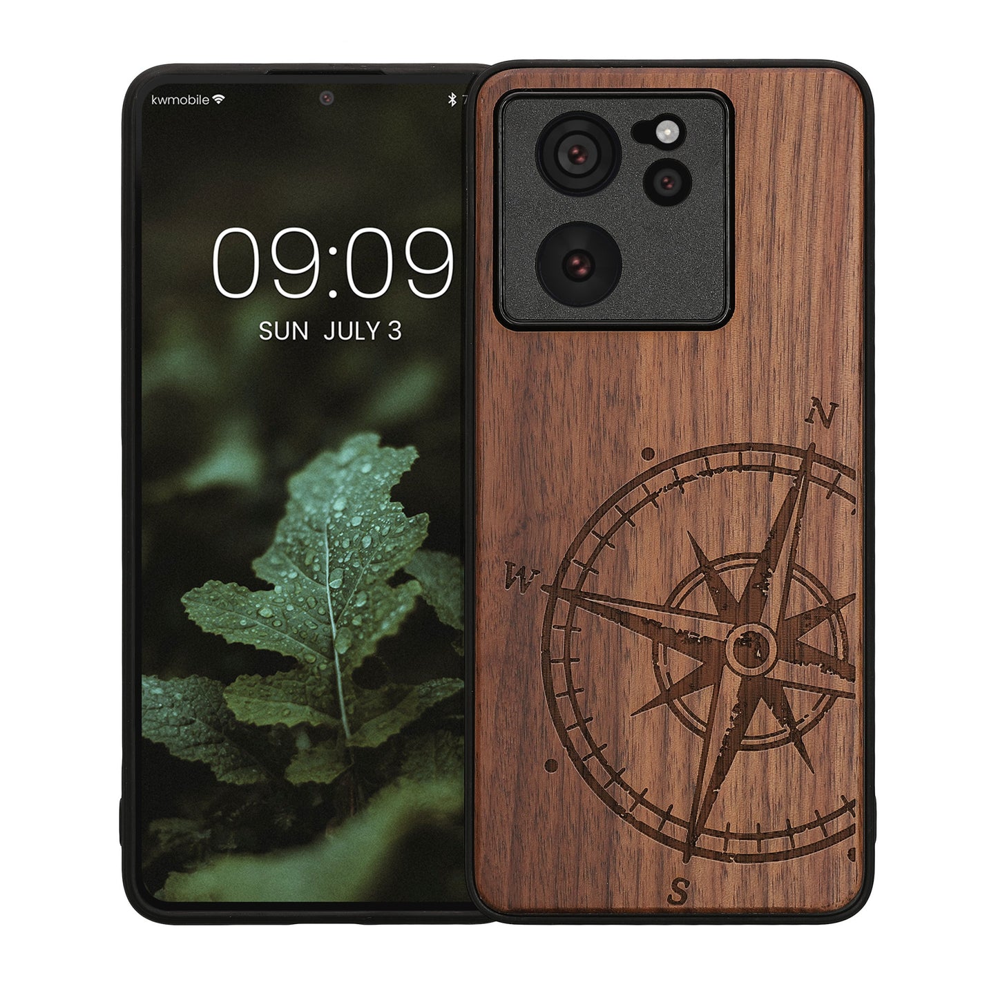 kwmobile Hülle kompatibel mit Xiaomi 13T / 13T Pro Hülle TPU Handyhülle Kompass Vintage