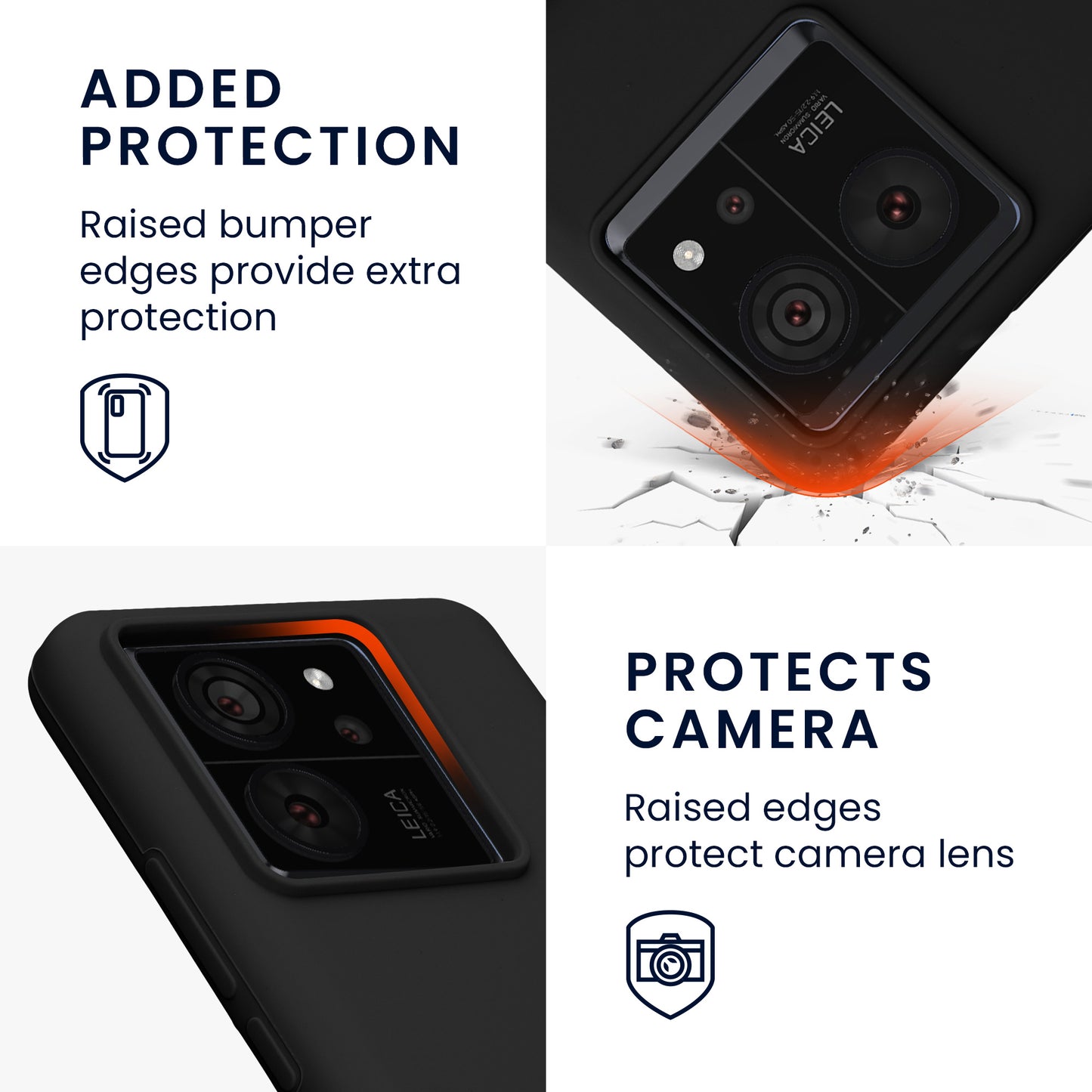 kwmobile Handyhülle für Xiaomi 13T / 13T Pro Hülle Case Silikon Kabelloses Laden Schutzhülle Cover