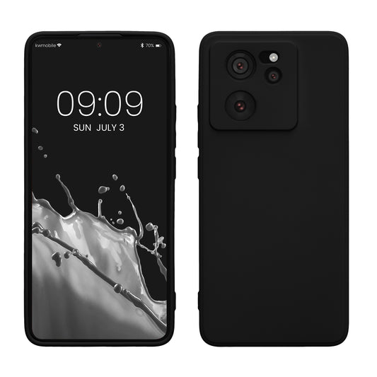 kwmobile Slim Case kompatibel mit Xiaomi 13T / 13T Pro Hülle - Handyhülle aus Silikon in Schwarz Schwarz  