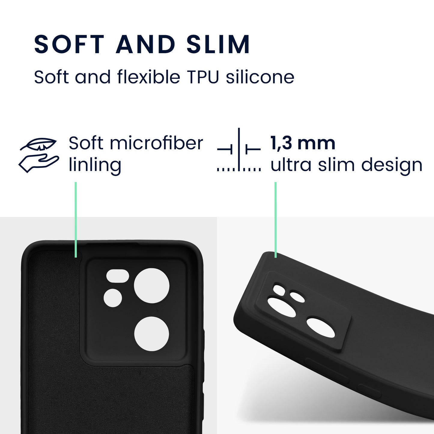 kwmobile Slim Case kompatibel mit Xiaomi 13T / 13T Pro Hülle