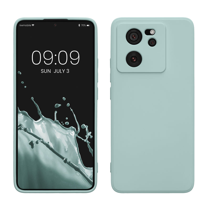 kwmobile Slim Case kompatibel mit Xiaomi 13T / 13T Pro Hülle - Handyhülle aus Silikon in Cool Mint Cool Mint  
