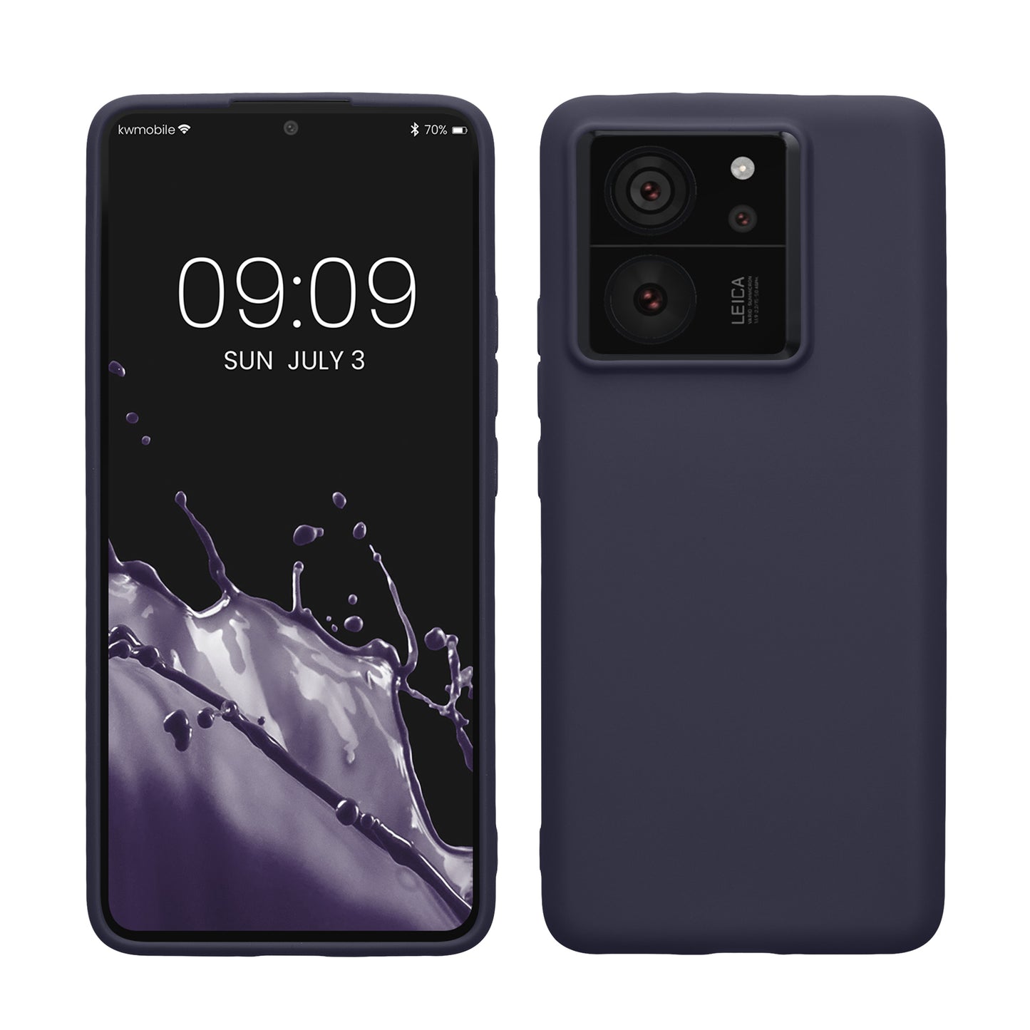 kwmobile Hülle kompatibel mit Xiaomi 13T / 13T Pro Hülle - weiches TPU Silikon Case - Cover geeignet für kabelloses Laden - Deep Ocean Deep Ocean  