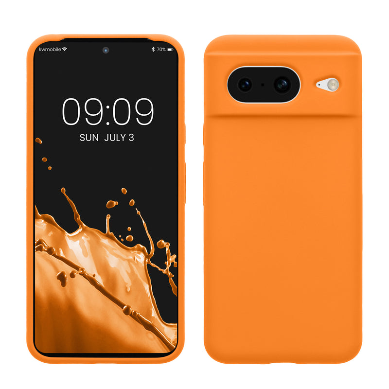 kwmobile Handyhülle für Google Pixel 8 Hülle, für Pixel 8 Case - Hülle Silikon - kabelloses Laden - Fruity Orange Fruity Orange  
