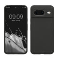 kwmobile Handyhülle für Google Pixel 8 Hülle, für Pixel 8 Case - Hülle Silikon - kabelloses Laden - Schwarz matt Schwarz matt  