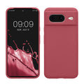 kwmobile Handyhülle für Google Pixel 8 Hülle, für Pixel 8 Case - Hülle Silikon - kabelloses Laden - Dark Rose Dark Rose  