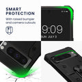 kwmobile Handyhülle kompatibel mit Google Pixel 8 Pro - stoßfeste Hülle mit Eckenschutz - Shockproof Hülle mit Fingerring aus Metall